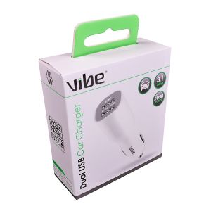 Vibe Car Cigarette Lighter Socket To Dual USB-A Charger