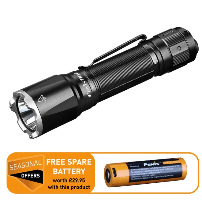 Fenix TK16 V2.0 Tactical LED Torch With Free Spare Battery