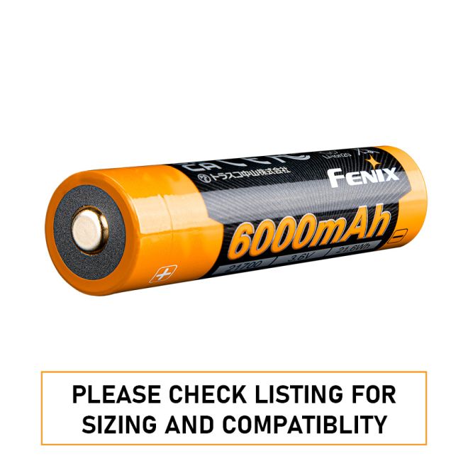 Fenix ARB-L21-6000 21700 3.6 Volt Battery