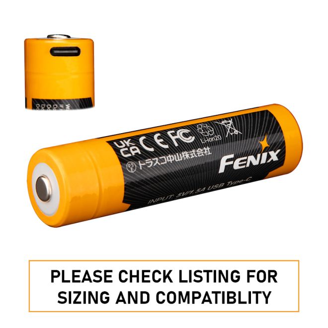 Fenix ARB-L18-4000U 18650 USB-C 3.6 Volt Battery