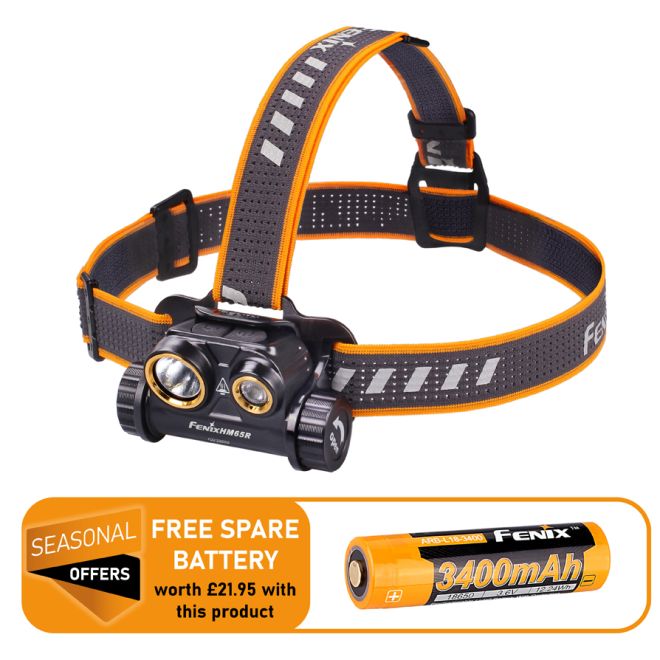 Fenix HM65R Headlamp With Free Spare Battery