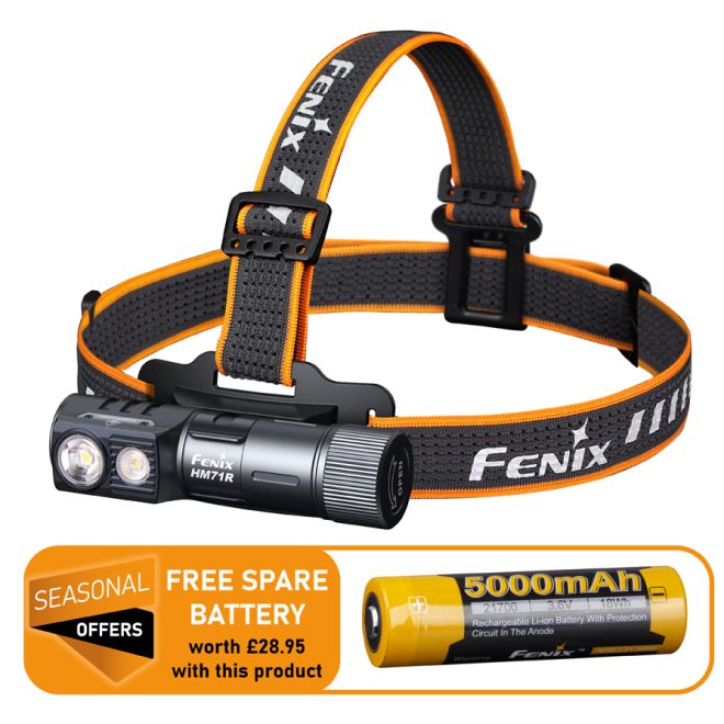 Fenix HM71R Headlamp With Free Spare Battery