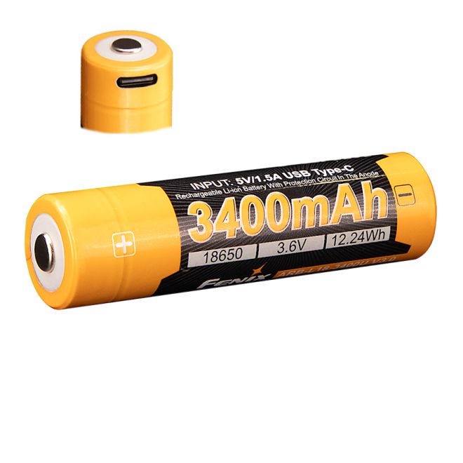 Fenix ARB-L18-3400U V3 18650 USB-C 3.6 Volt Battery