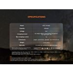 Fenix ARB-L18-4000U 18650 USB-C 3.6 Volt Battery