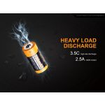 Fenix ARB-L16-700UP 16340 Micro USB High Current 3.6 Volt Battery